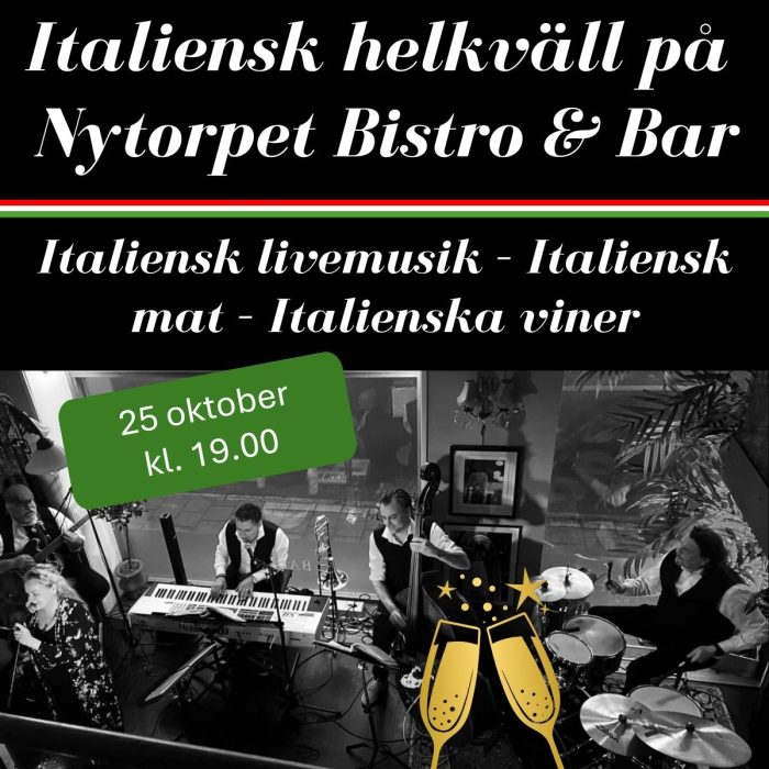 Förbokning Italiensk helkväll på Nytorpet